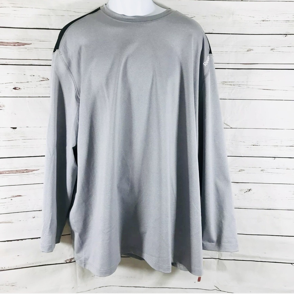 Reebok T-Shirt Mens Size 3XL Gray Crossfit Long Sleeve NWT